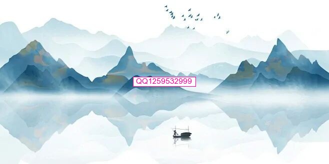 复古意境渔船大气中国风山水水墨画国潮卡通 - 小红书